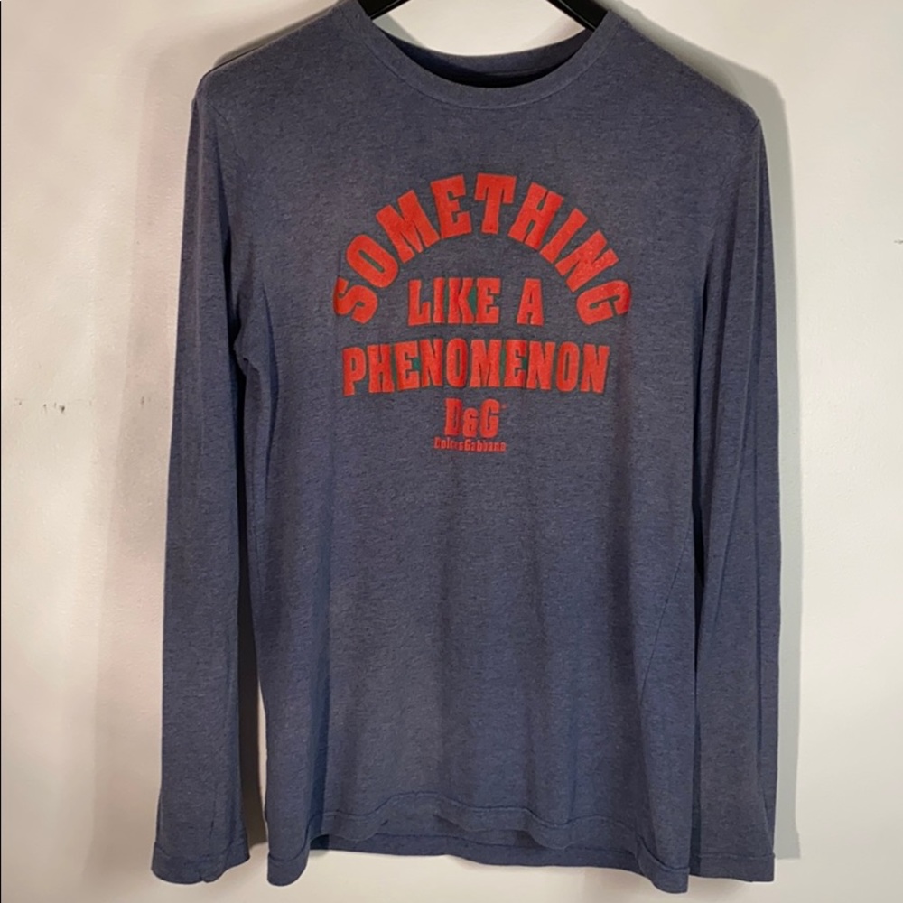 D&G long sleeve t shirt blue vintage